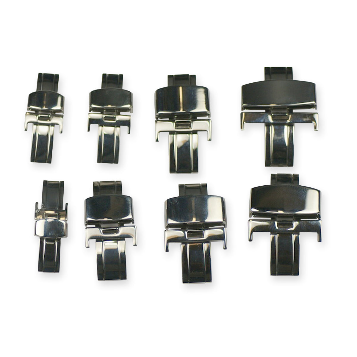 Deployment butterfly clasp/buckle steel for leather straps bands CHOICE 10-26mm