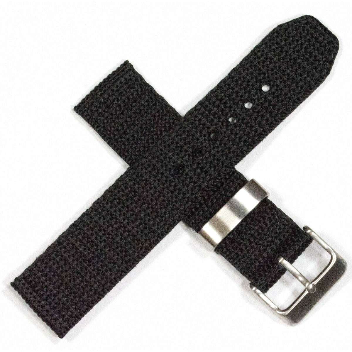 Black Tough Nylon Army Military Mens Watch Strap Band 18mm 20mm 22 Fabric Canvas