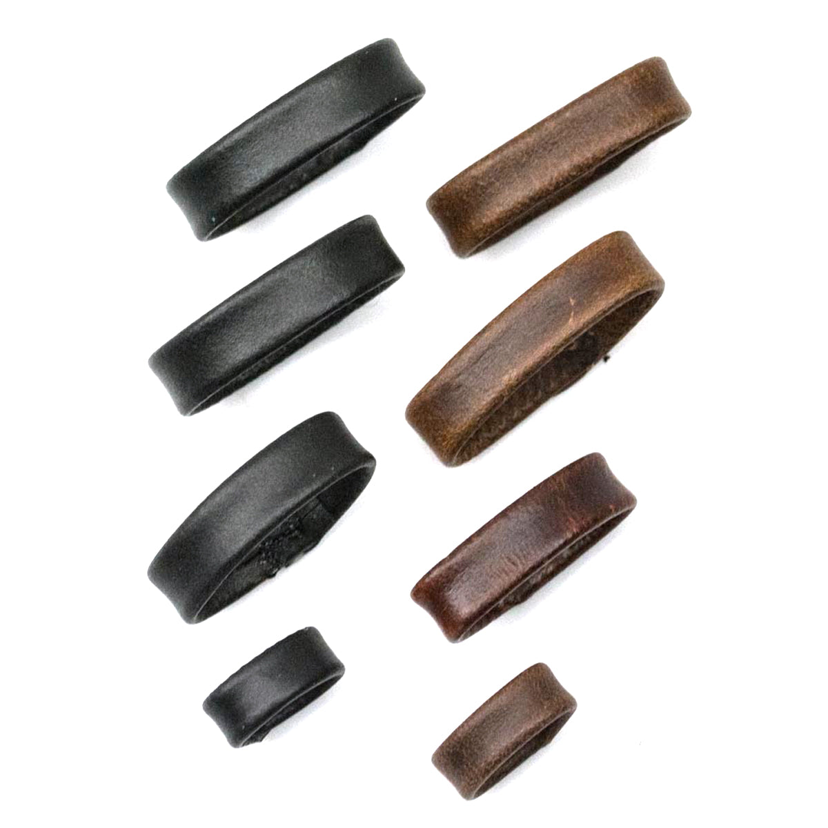 PREMIUM Leather Watch Strap Retaining Ring Loop Hoop Keeper Black Brown Buckle