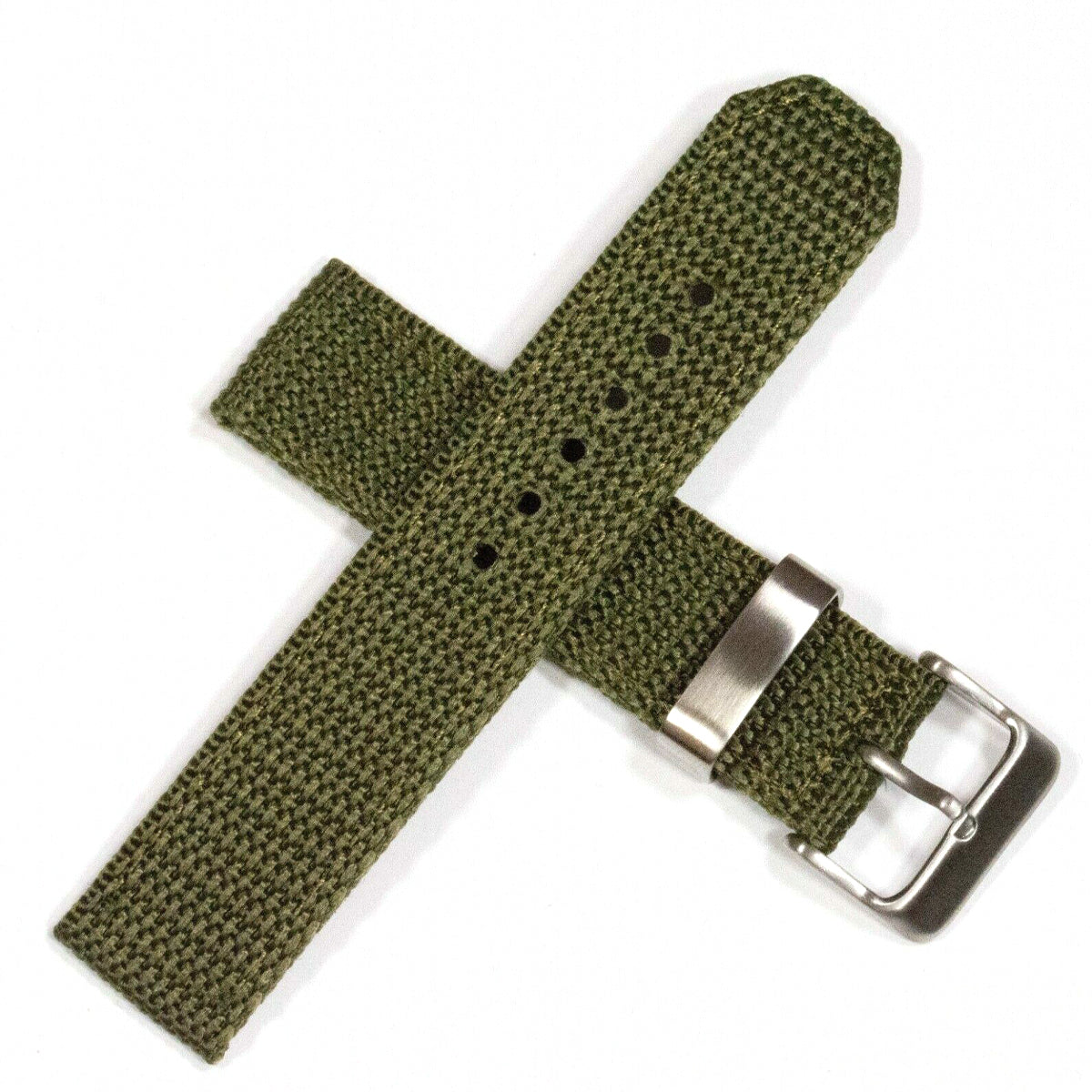 TOUGH CANVAS Army Military Mens Watch Strap 18mm 20mm 22m Black Blue Green Band