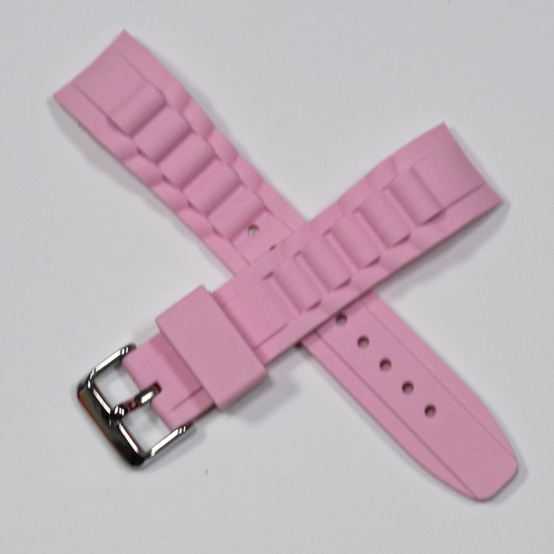 Curved End Rubber Ice Watch Strap Band Divers Sports 17mm 20mm 22mm Replacement