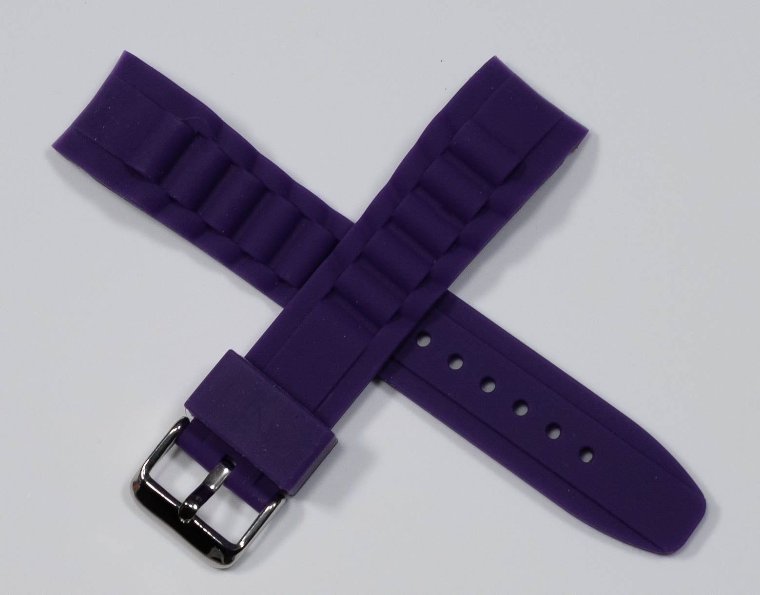 Curved End Rubber Ice Watch Strap Band Divers Sports 17mm 20mm 22mm Replacement