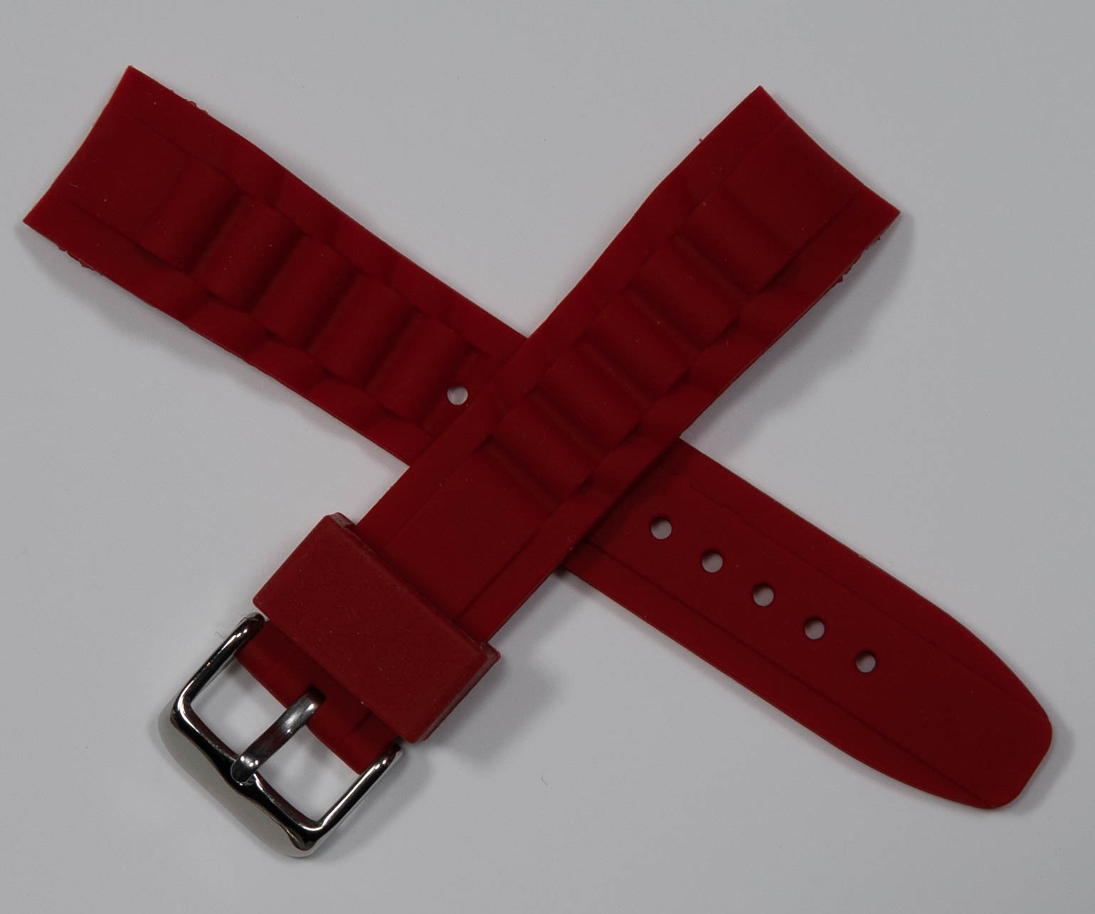 Curved End Rubber Ice Watch Strap Band Divers Sports 17mm 20mm 22mm Replacement