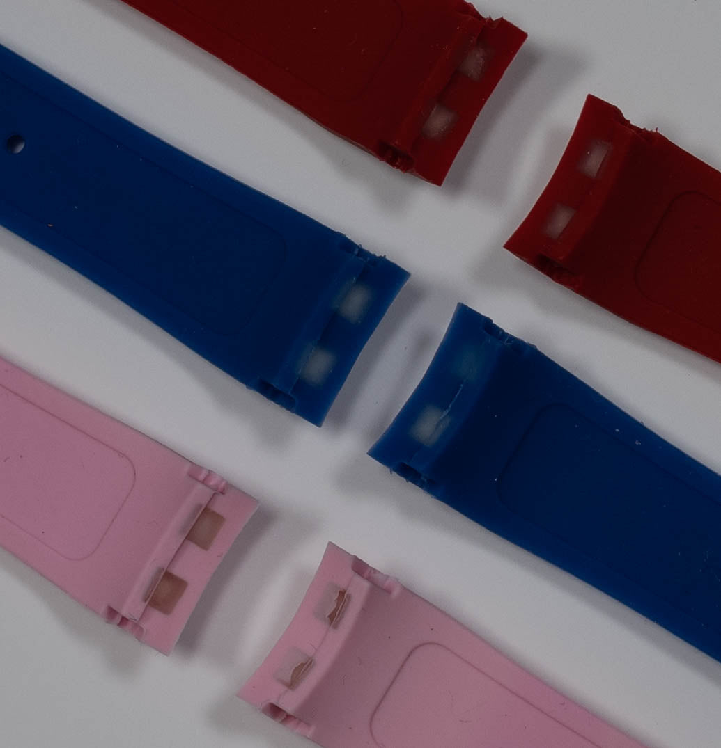 Curved End Rubber Ice Watch Strap Band Divers Sports 17mm 20mm 22mm Replacement