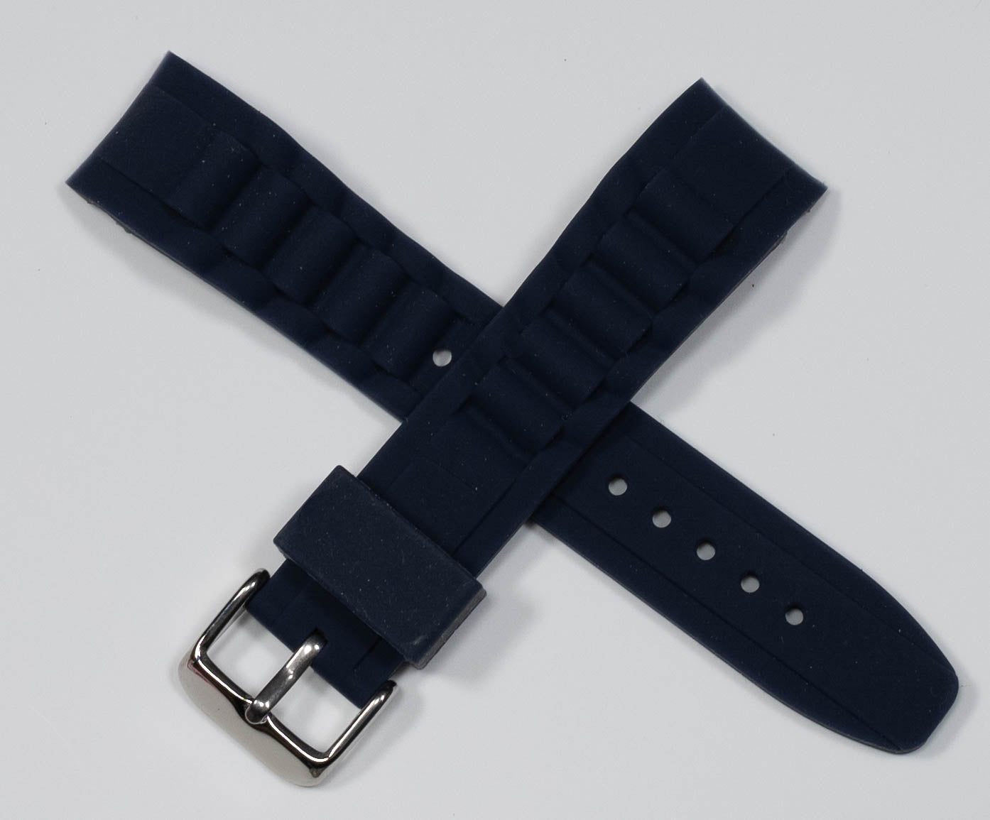 Curved End Rubber Ice Watch Strap Band Divers Sports 17mm 20mm 22mm Replacement