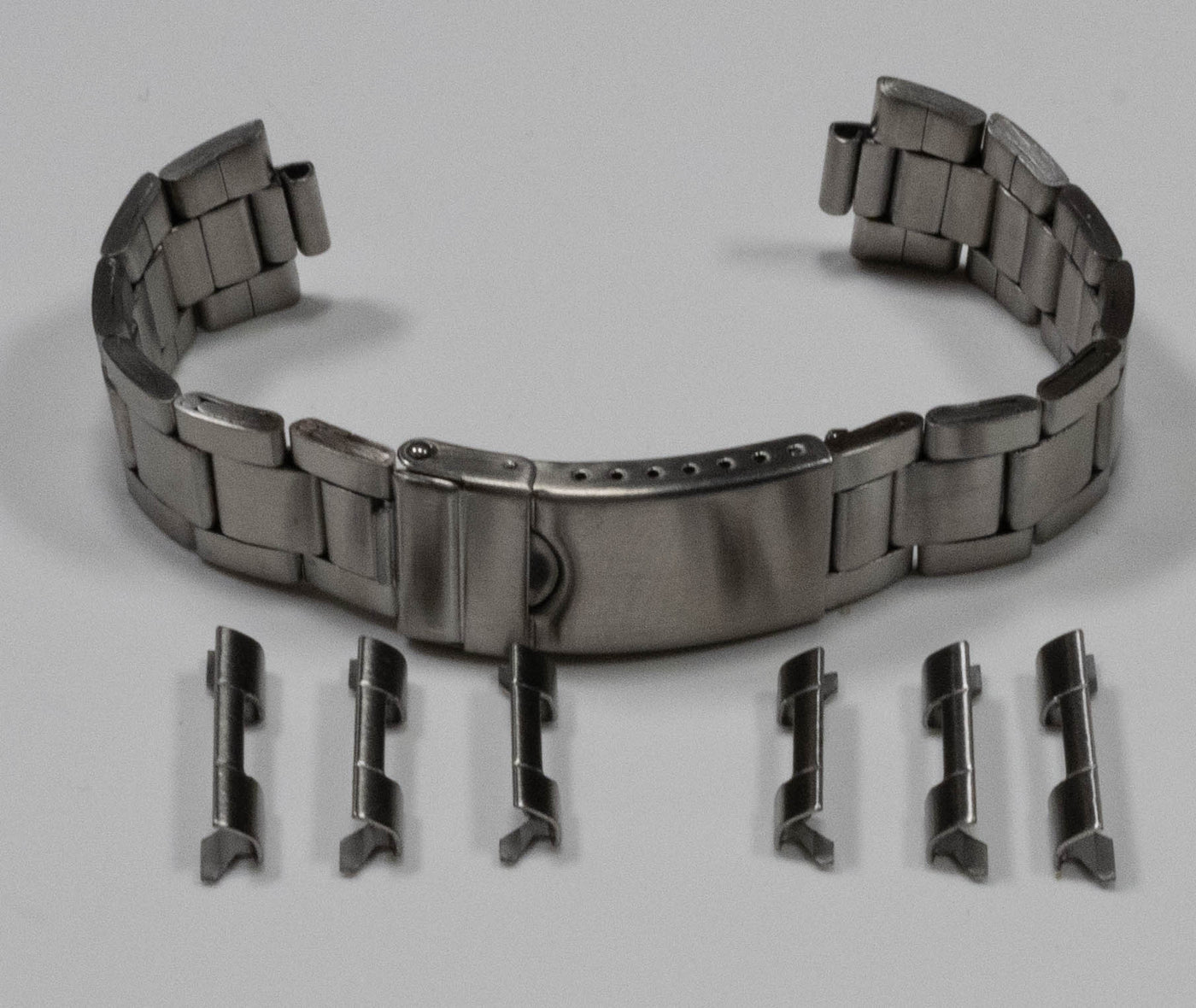 Satin Steel Oyster Watch Straight End Bracelet Strap 18mm 20mm