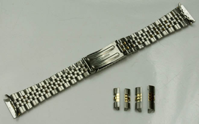 2 Tone Steel Silver Gold Jubilee 18mm - 22mm Watch Bracelet Rolex curve straight