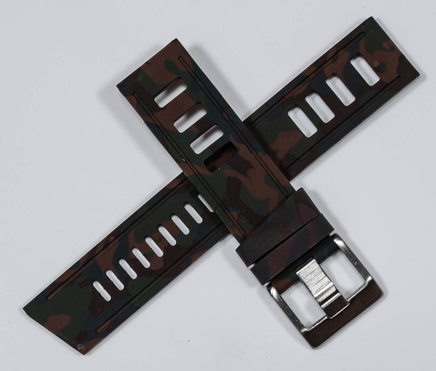 Camouflage Silicone Divers Rubber Watchstrap ISO Army Seamaster Omega Dive Band