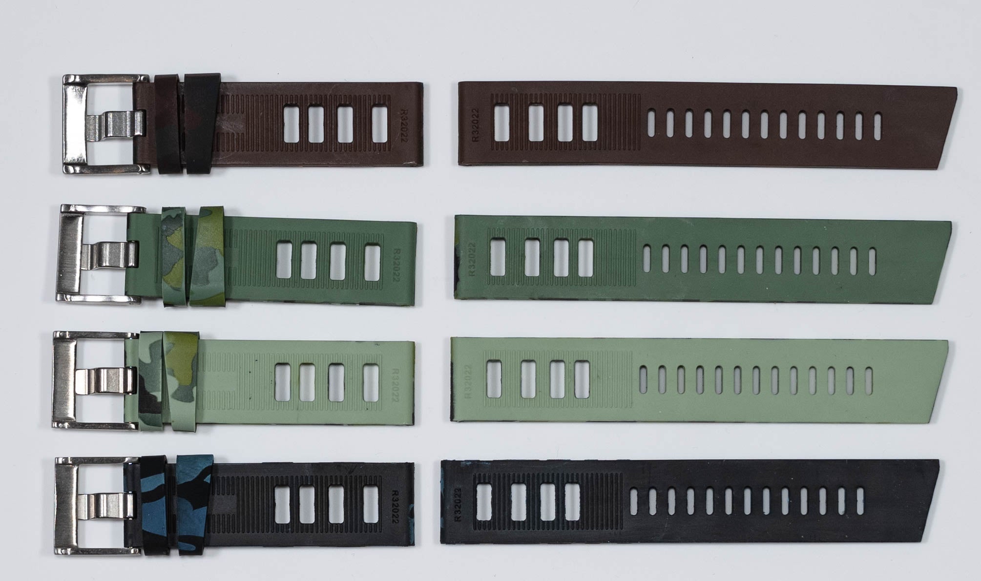 Camouflage Silicone Divers Rubber Watchstrap ISO Army Seamaster Omega Dive Band