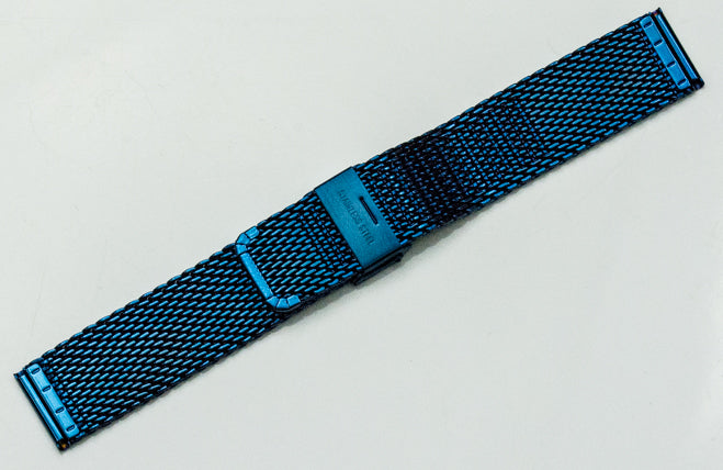 Blue Colour Mesh Watch Strap Bracelet Milanese Stainless Steel 18mm 20mm 22mm