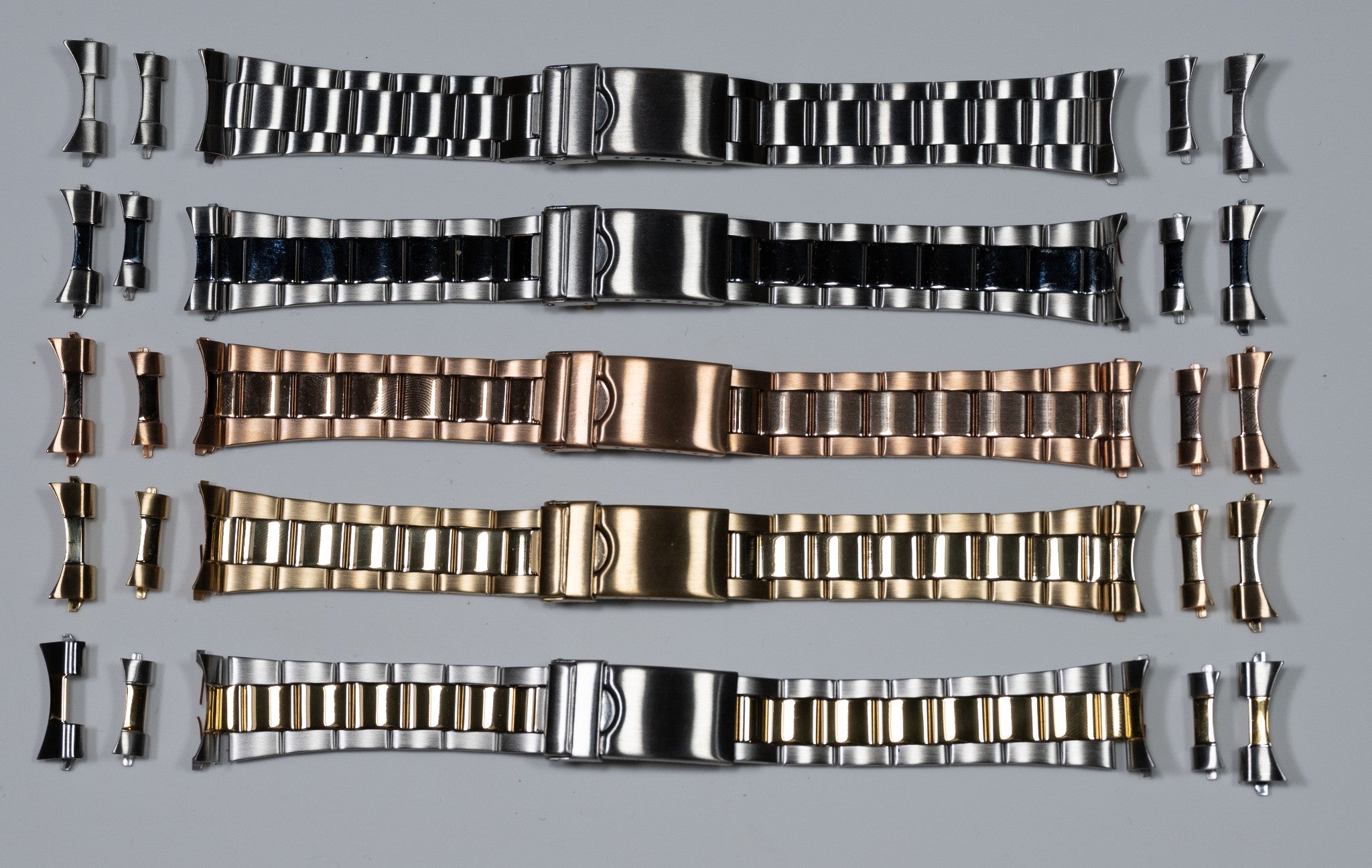 Curved End Oyster Watch Bracelet Strap For Rolex 18mm - 22mm Band Sub & GMT New