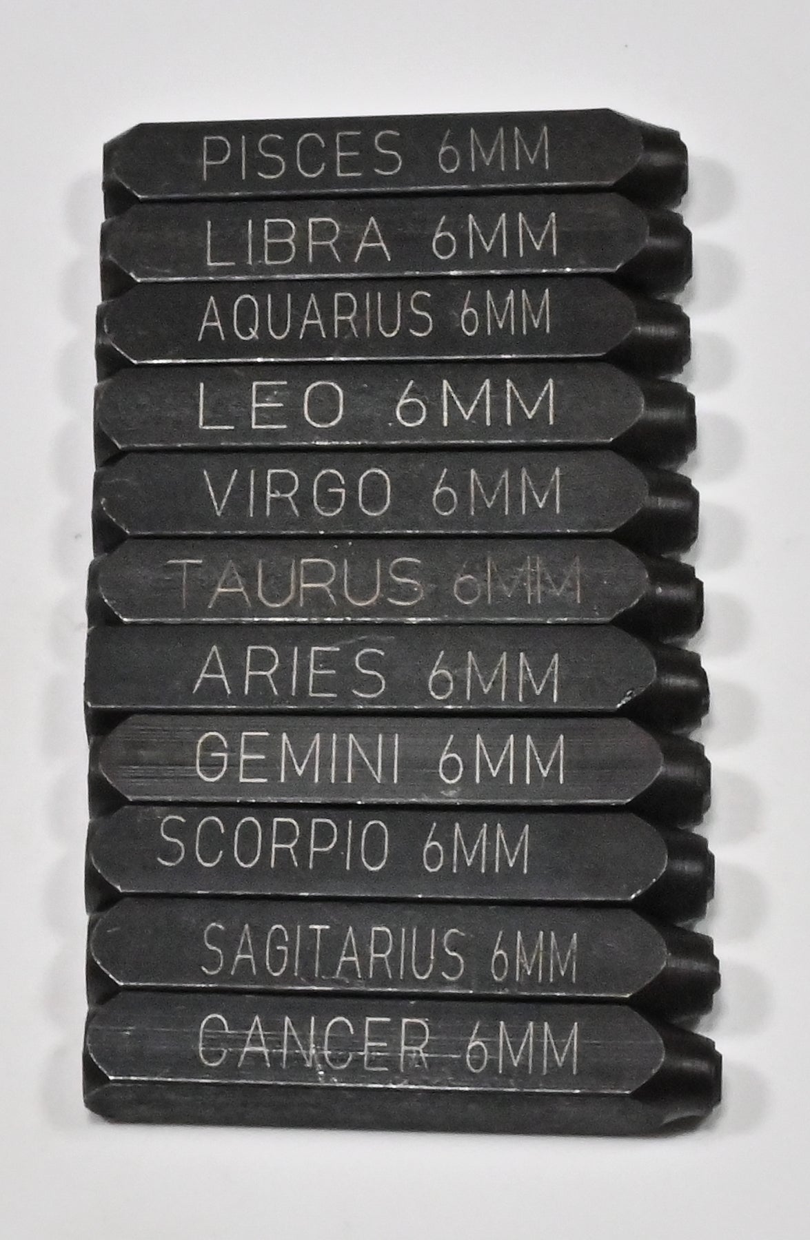 QUALITY 6mm Zodiac Star Sign Craft Punches Tools Jewellery Metal Punch Stamps