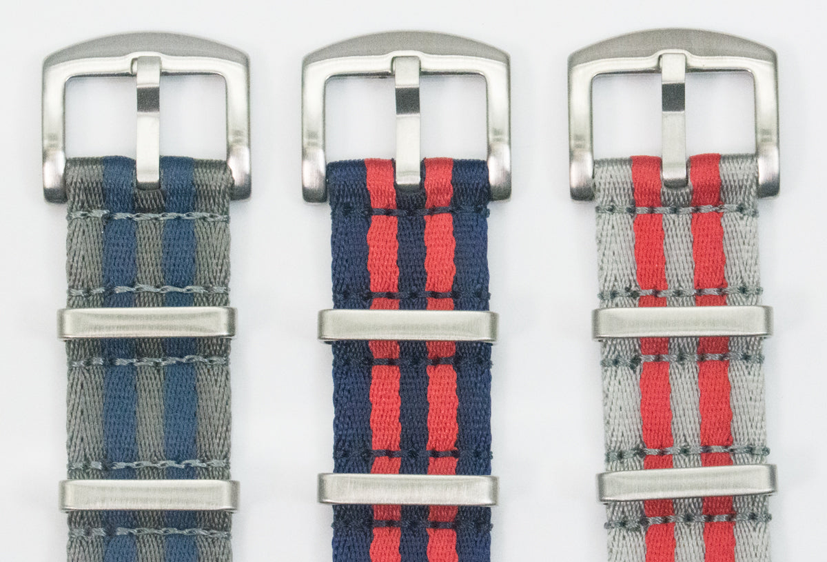 Heavy Duty Stripes Seat belt Strap Military Quality Watch Mens Sports Nylon Army