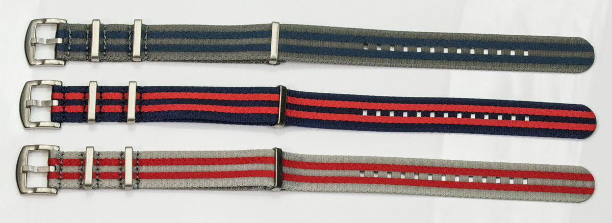 Heavy Duty Stripes Seat belt Strap Military Quality Watch Mens Sports Nylon Army