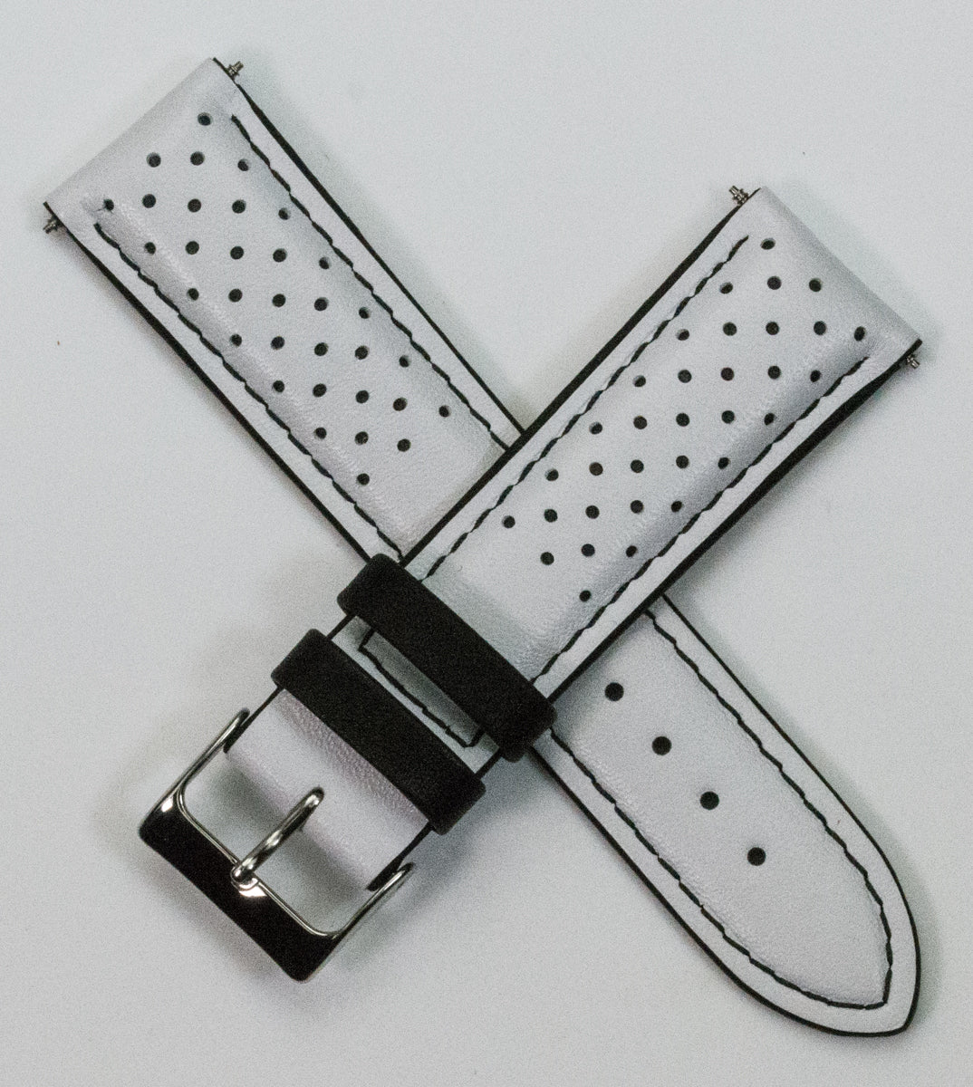 Quality Genuine Italian Leather Rally Racing Strap With Thick Padding Mens Band