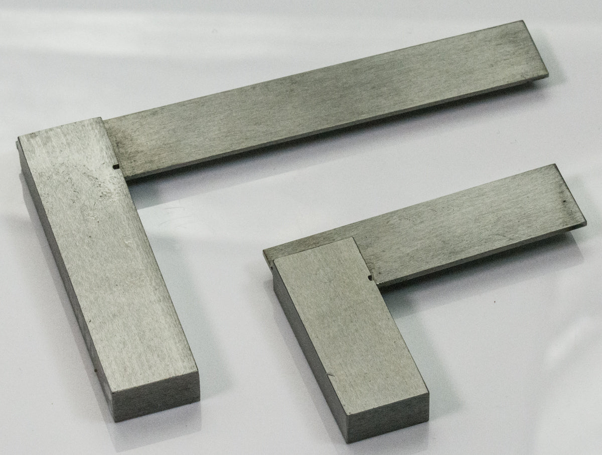 Pair 4" 2" Set Squares Jewellers Metalworking Tool Right Angle Jewellery craft