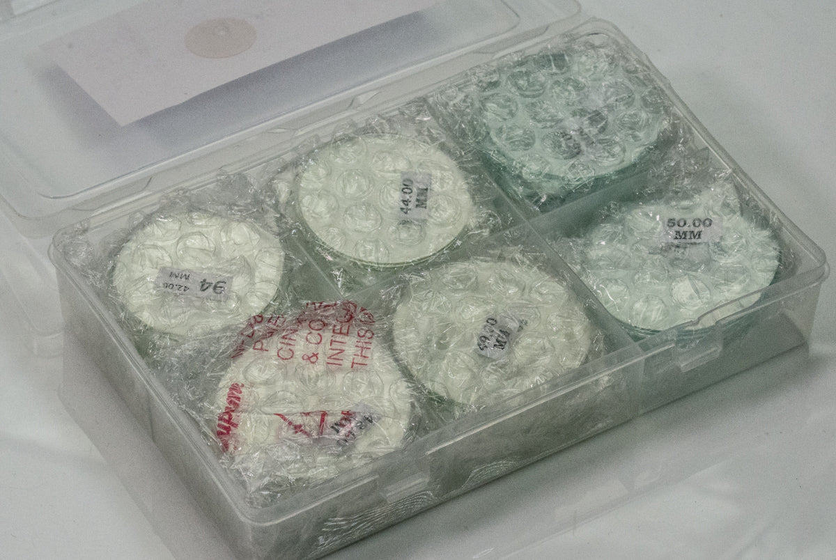 100x Mineral Watch & Pocketwatch glasses crystals sizes 41mm - 50mm flat glass