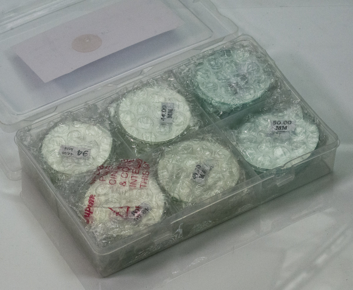 100x Mineral Watch & Pocketwatch glasses crystals sizes 41mm - 50mm flat glass