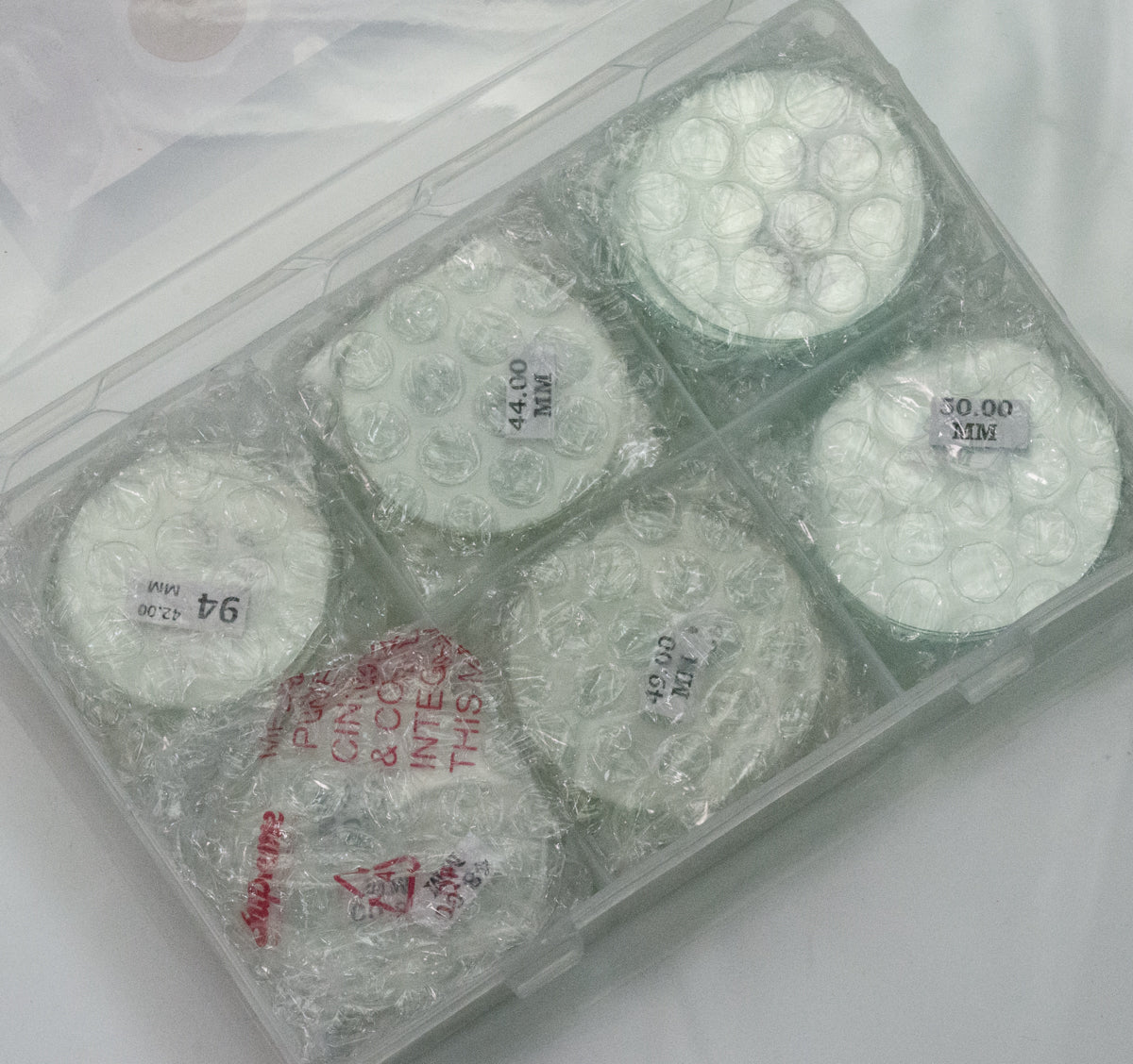 100x Mineral Watch & Pocketwatch glasses crystals sizes 41mm - 50mm flat glass