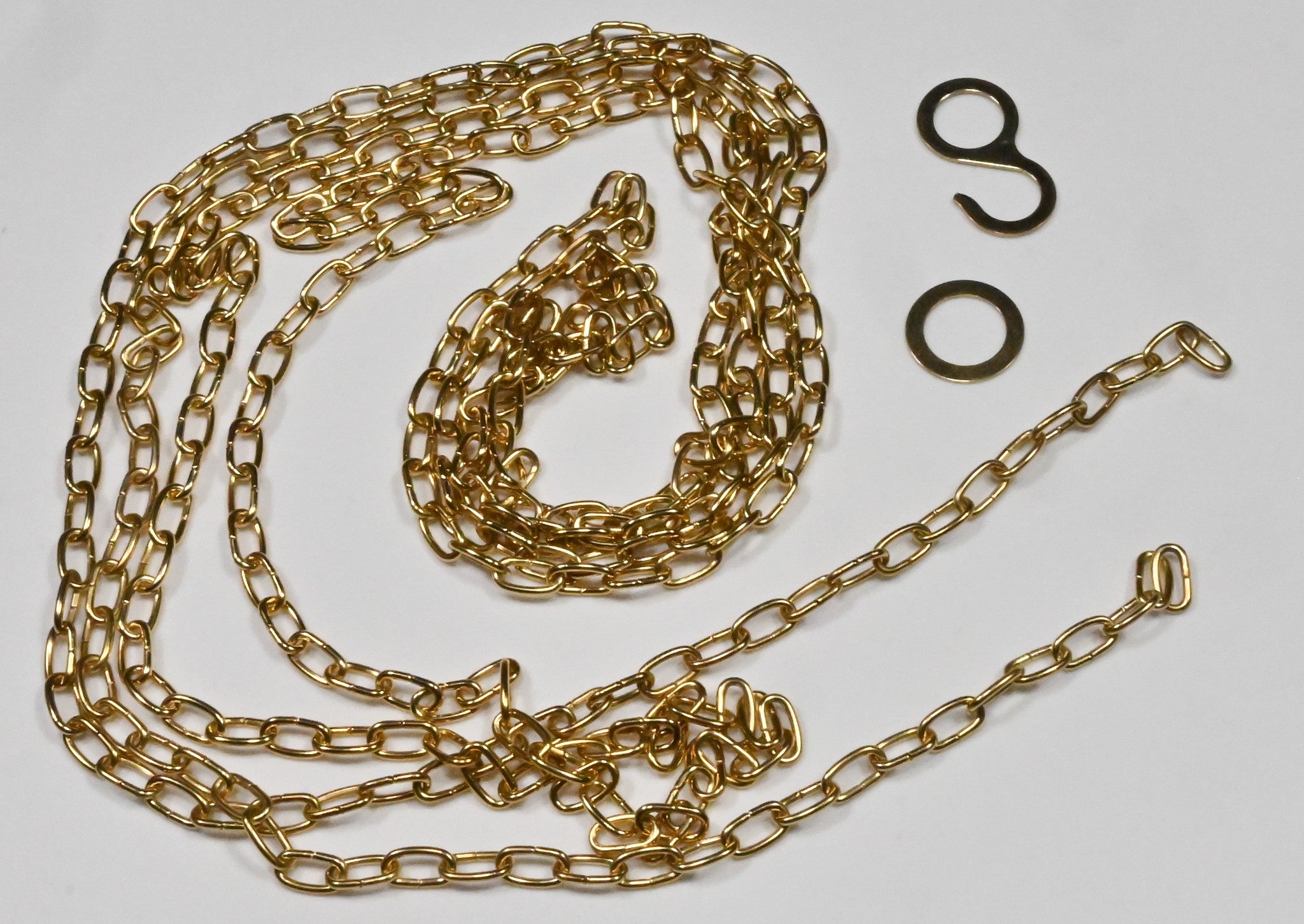 Clock Chain Brass Steel 47 Links Per Foot Long Case Grandfather Regula Repairs