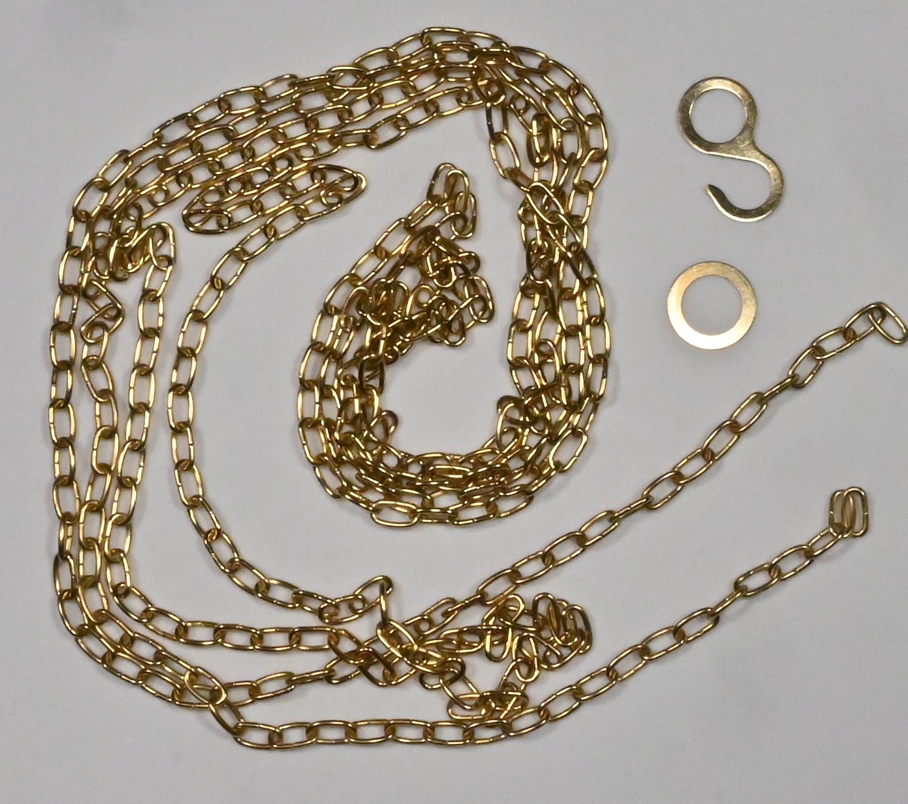 Clock Chain Brass Steel 47 Links Per Foot Long Case Grandfather Regula Repairs