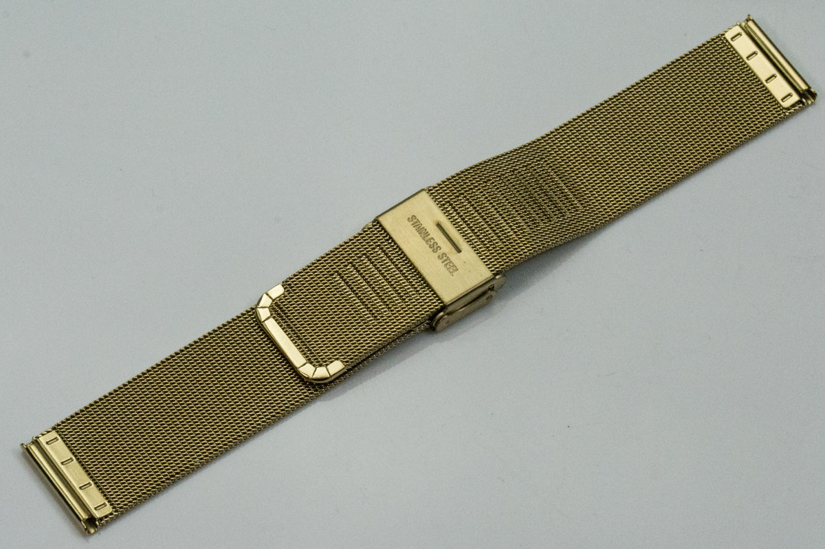 Gold Plated Fine Mesh Watch Bracelet Milanese Sliding Buckle Strap UK Skagen