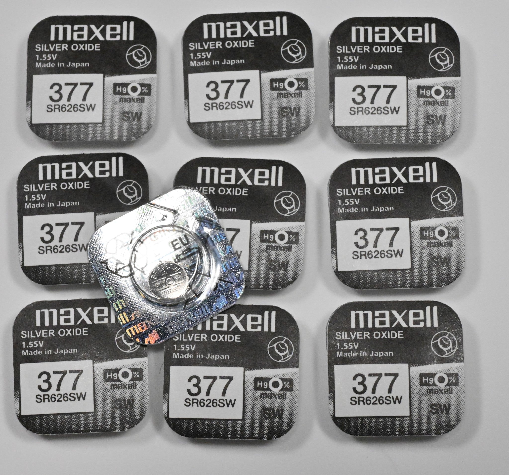 10x Maxell Watch Batteries 377 Battery Cell Silver Oxide 1.55V GENUINE PREMIUM