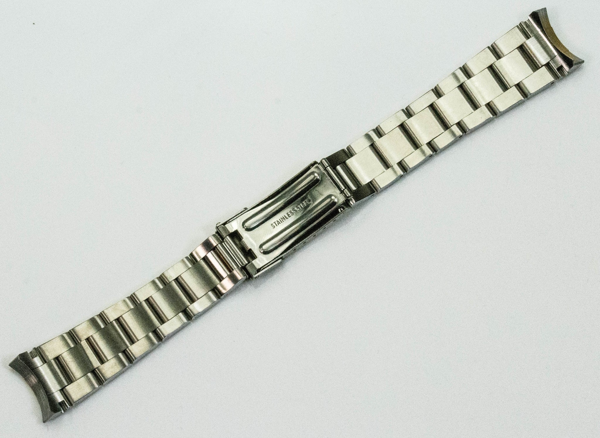 Solid Link Curved End 20mm 2Tone Gold Steel Rolex Oyster Watch Bracelet Datejust