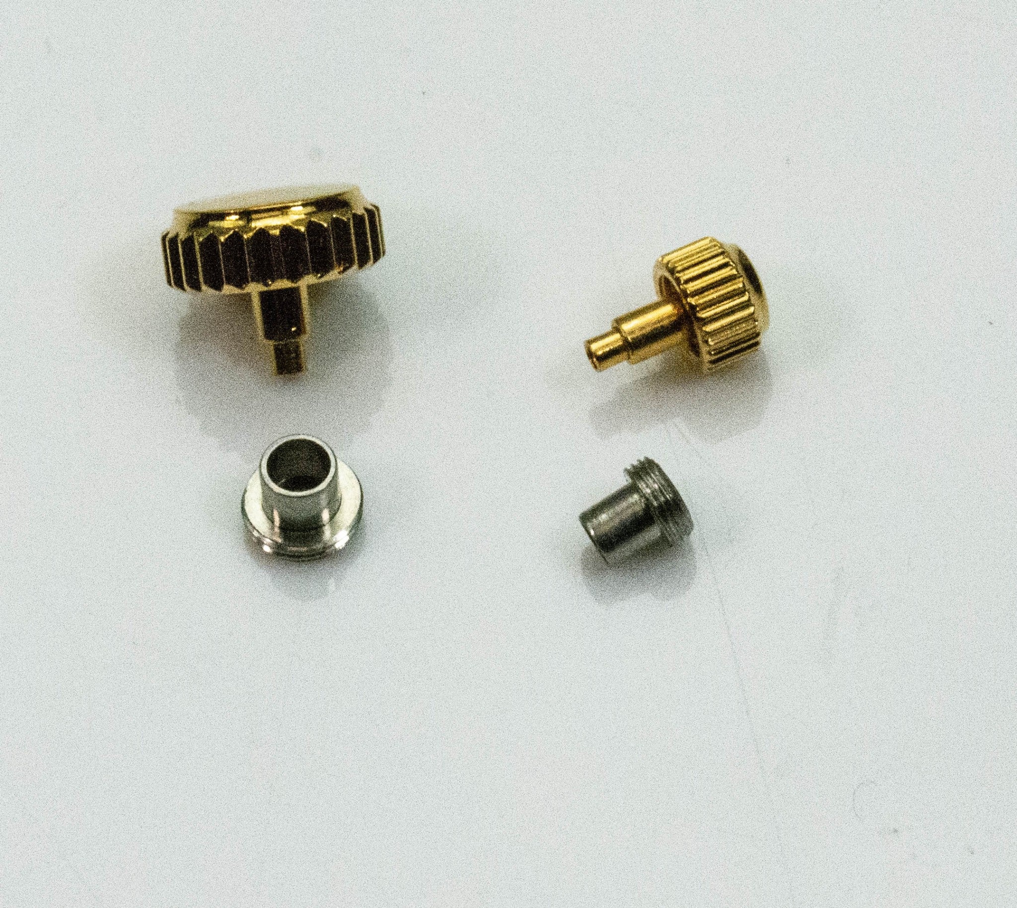 Gold Screw Down Watch Crowns & Tube Locking Stainless Steel Winding Tap 9 Crown
