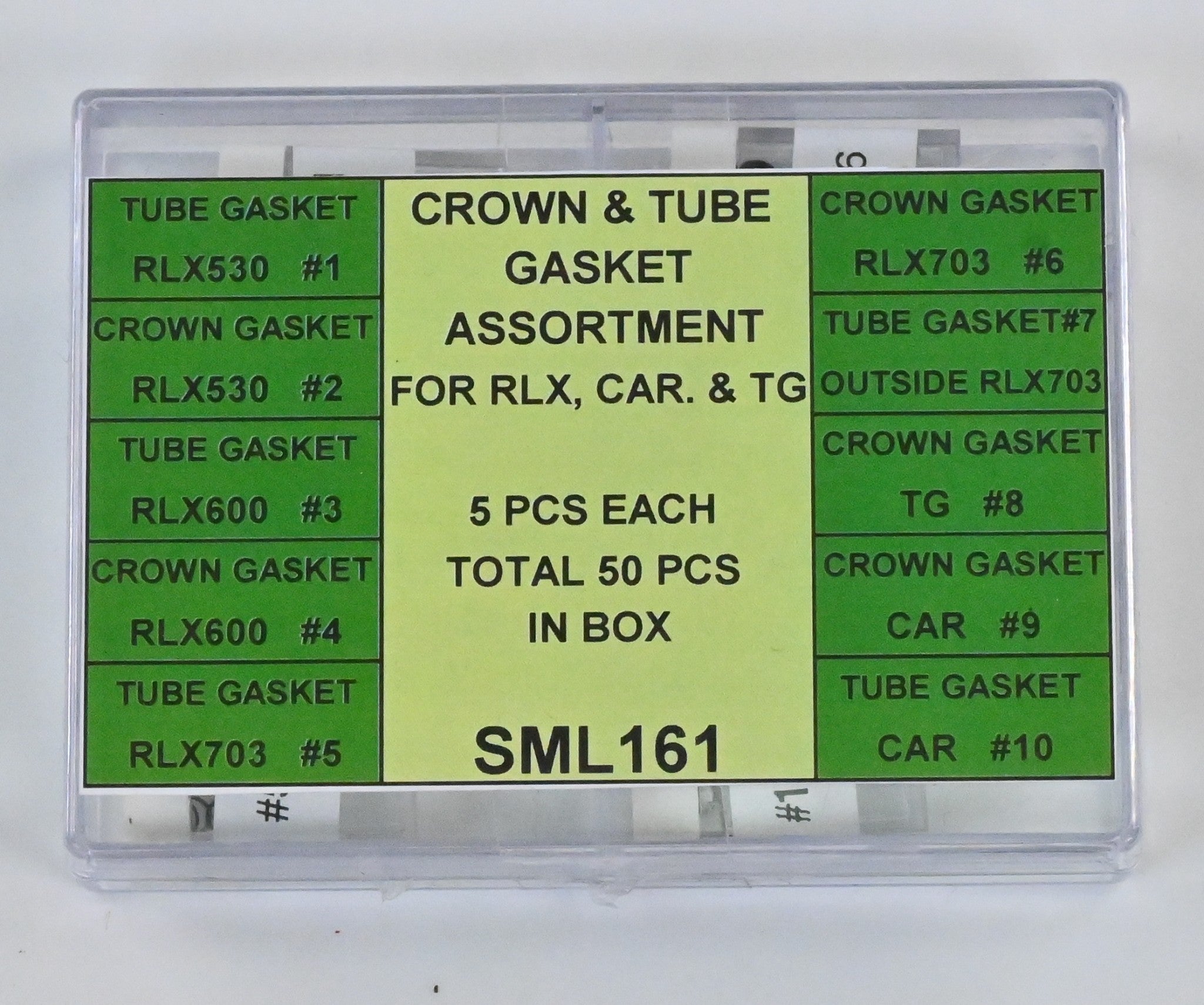 50x Crown & Tube Gaskets Assortment Rubber for Rolex Watch Parts Repairs Tag New