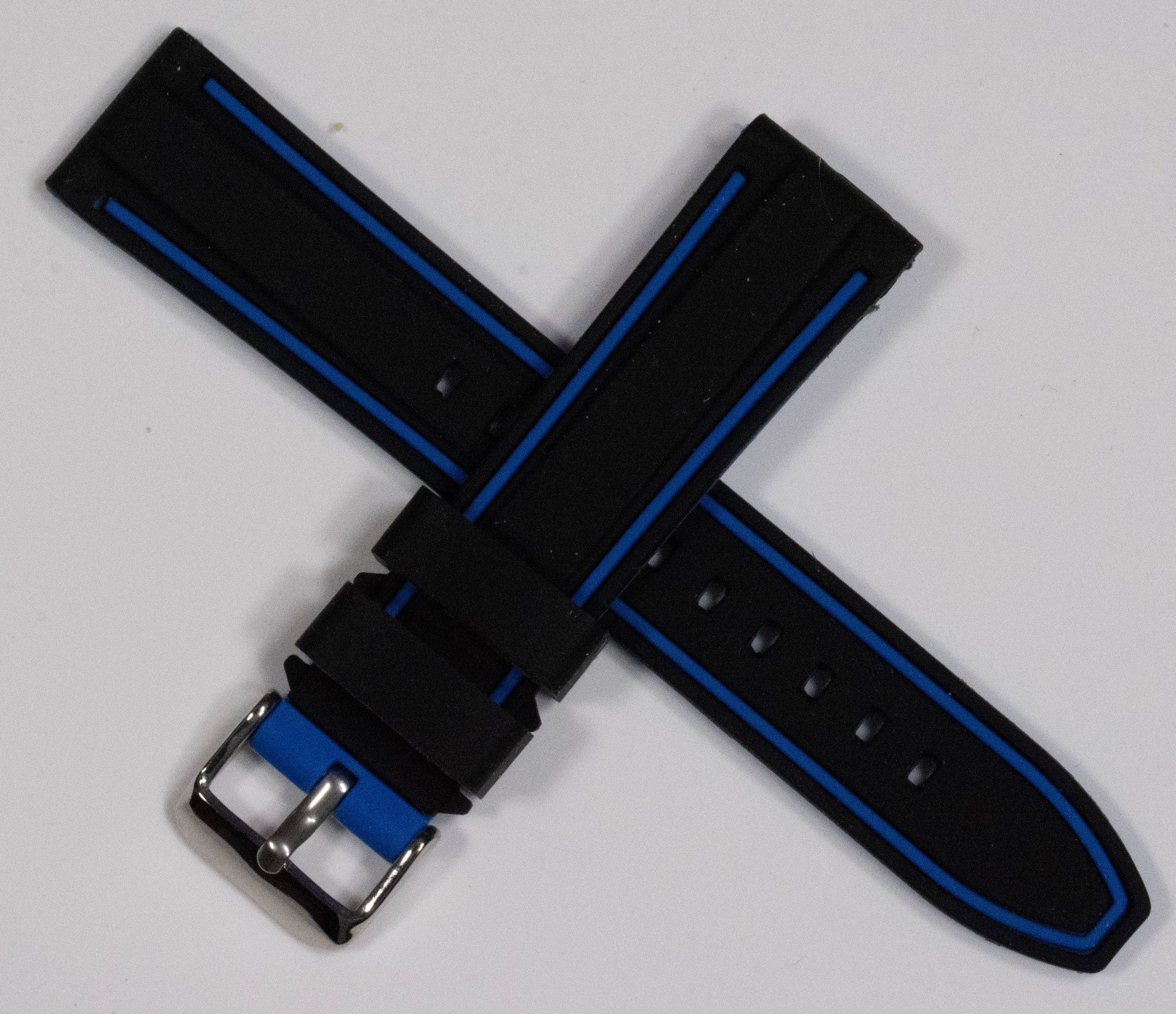 Divers Silicone Rubber Olympic Sports Watch Strap Polyurethane 20mm - 24mm New