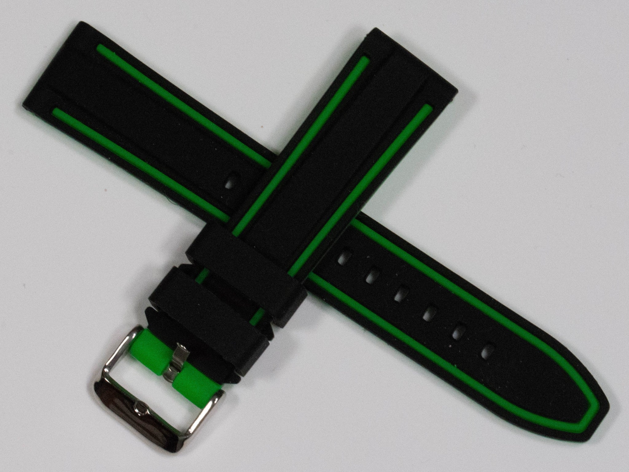 Divers Silicone Rubber Olympic Sports Watch Strap Polyurethane 20mm - 24mm New