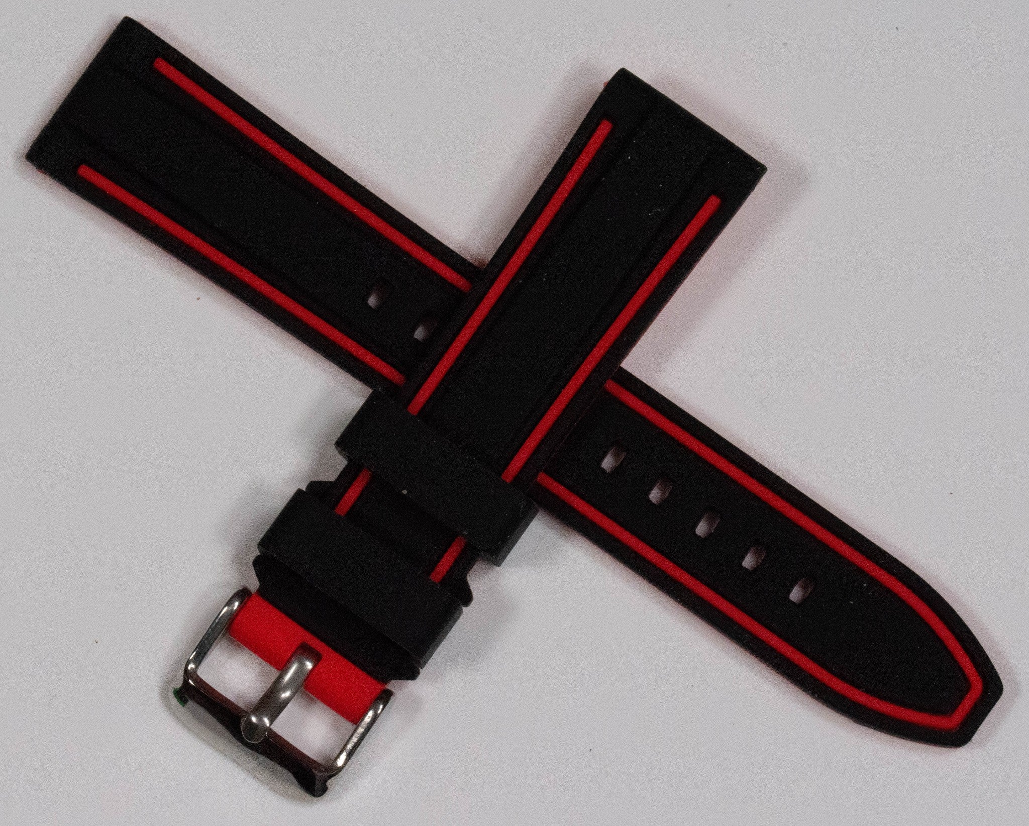 Divers Silicone Rubber Olympic Sports Watch Strap Polyurethane 20mm - 24mm New