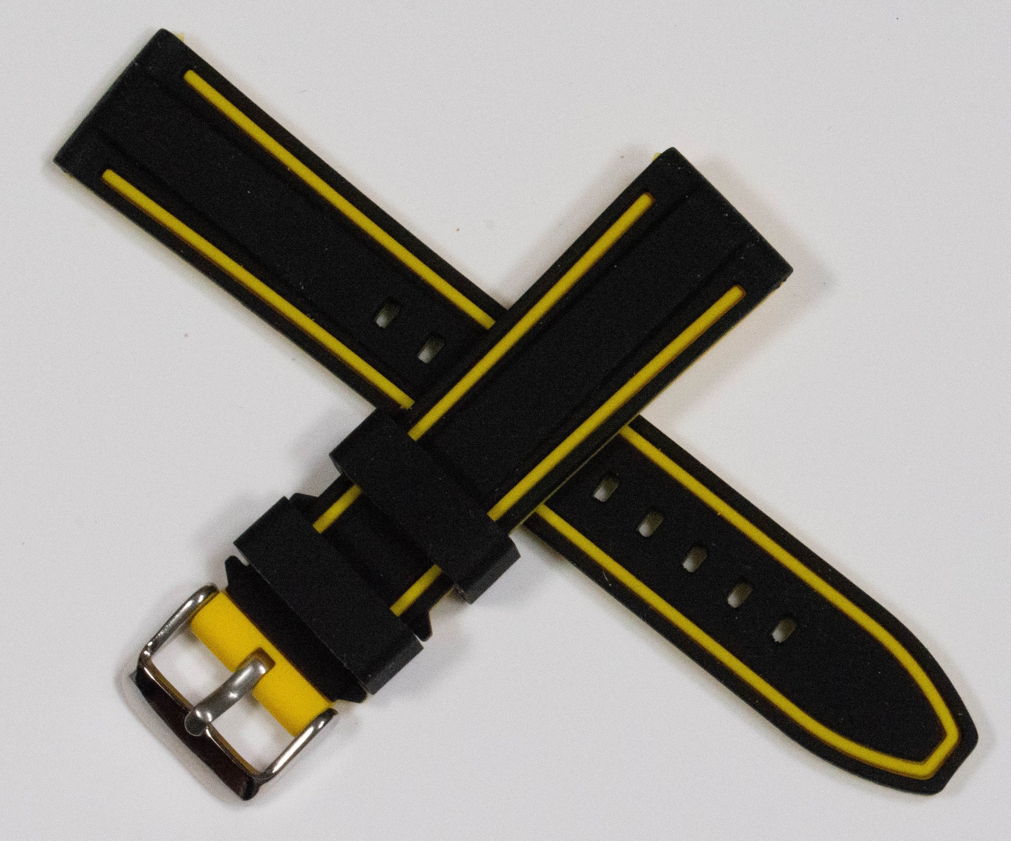 Divers Silicone Rubber Olympic Sports Watch Strap Polyurethane 20mm - 24mm New