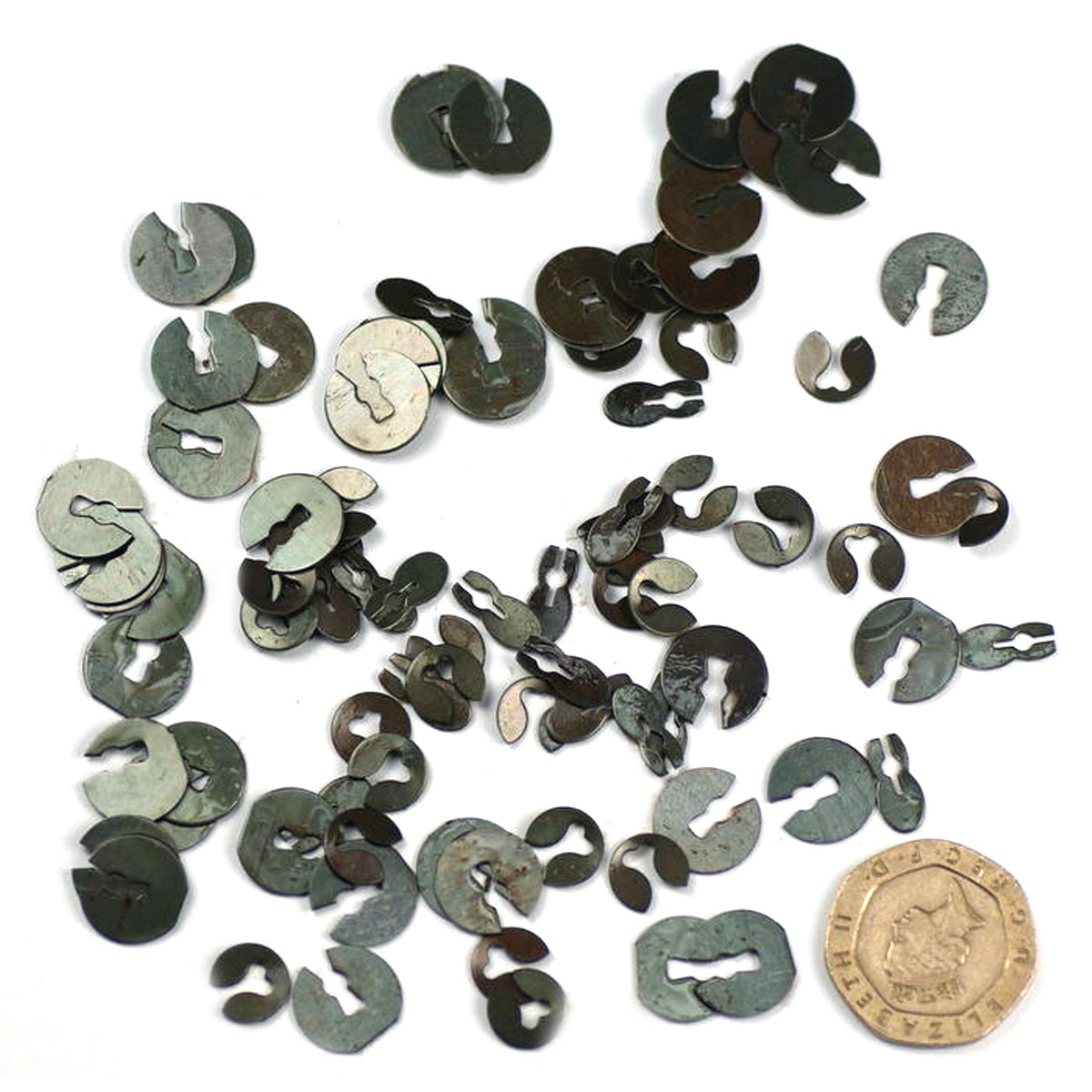 100x SPLIT WASHERS CLOCK PARTS CLOCKMAKERS spares jumping washer repairs clocks