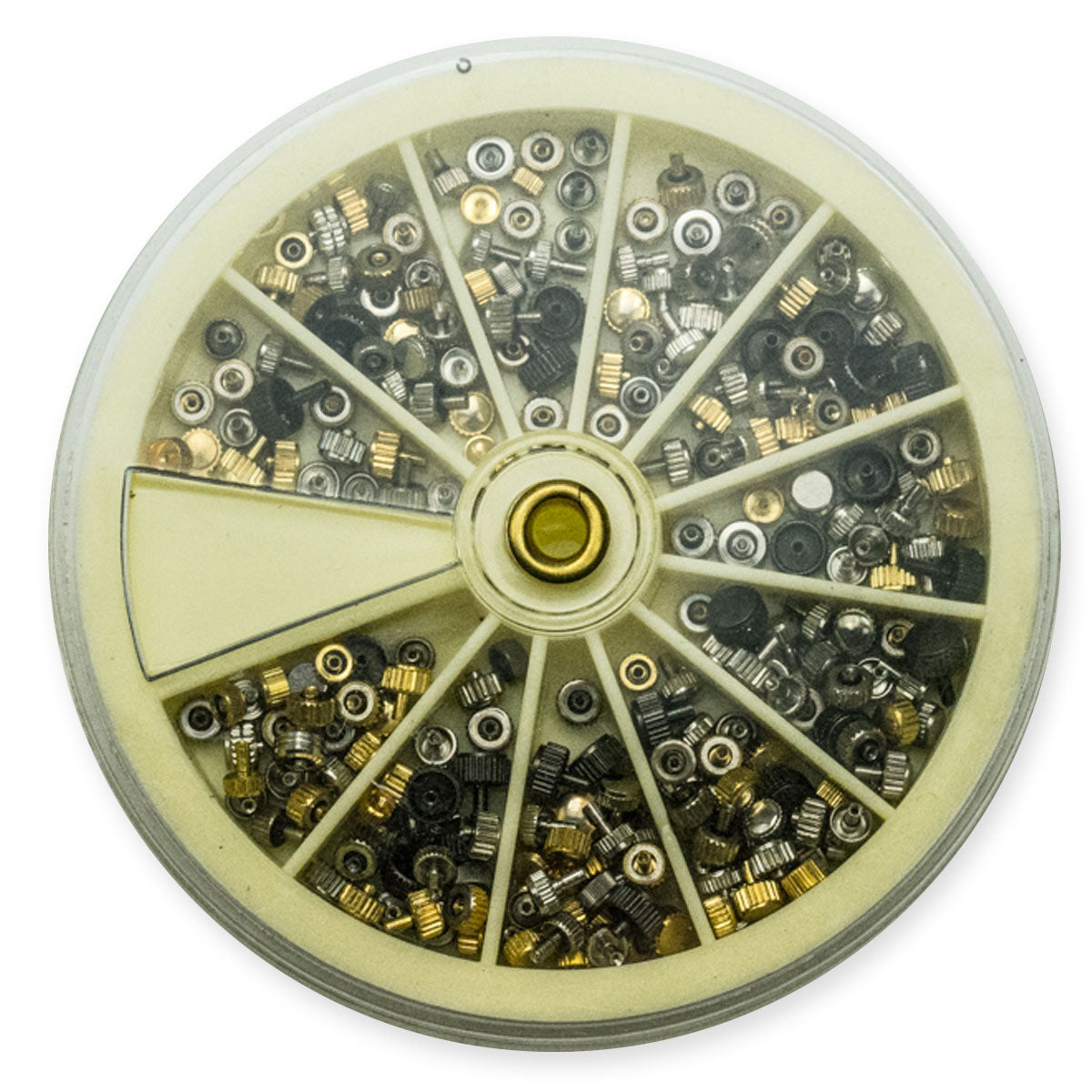 250x Mixed Watch Crowns Quartz Assorted Silver Gold Repairs Part Watchmakers