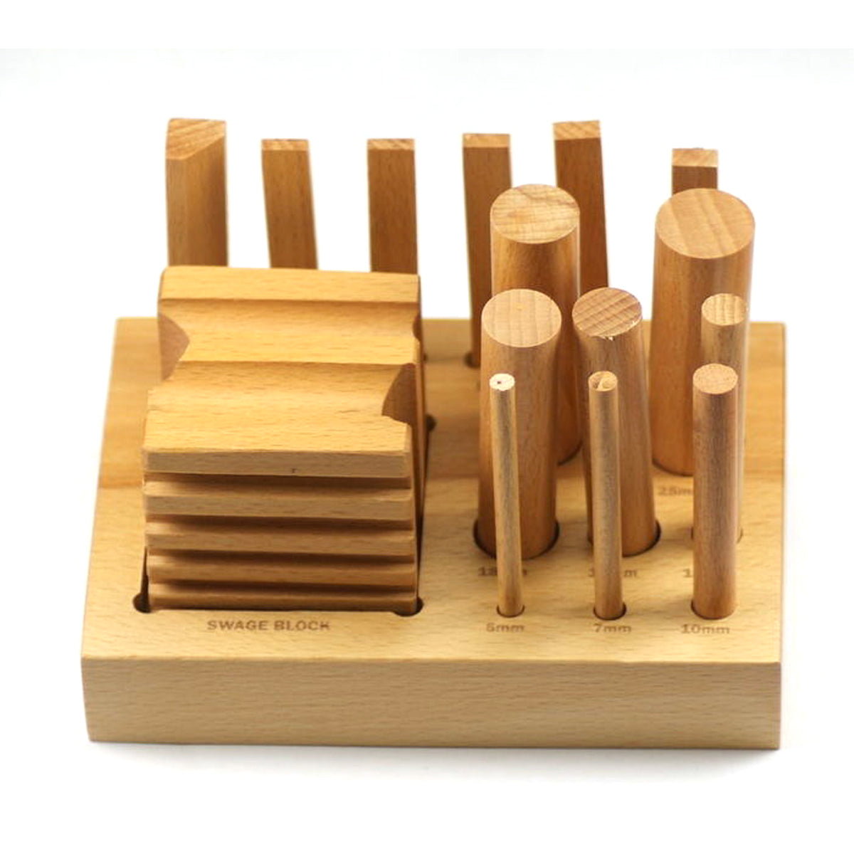 Swage block set wood dapping doming shaping punches forming tool jewellery craft