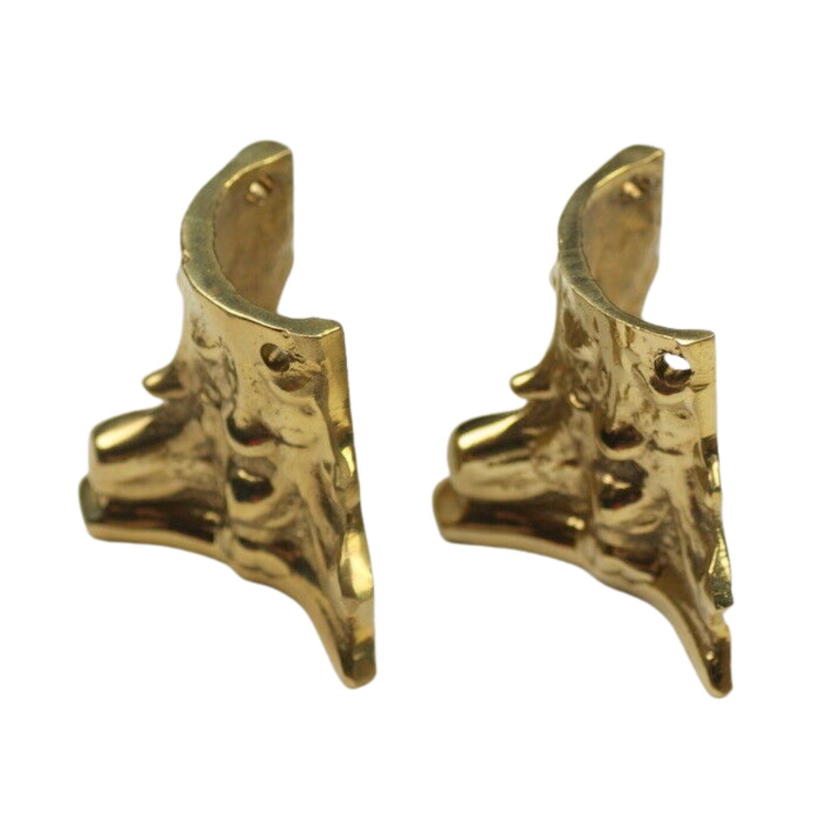 2x clock brass feet for Mantle clocks metal ornamental clockmakers spares parts