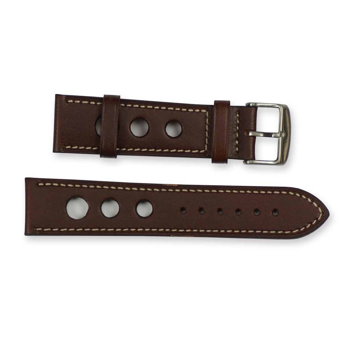 RALLY RACING STRAPS GENUINE QUALITY leather mens watch strap stitched 20mm- 24mm