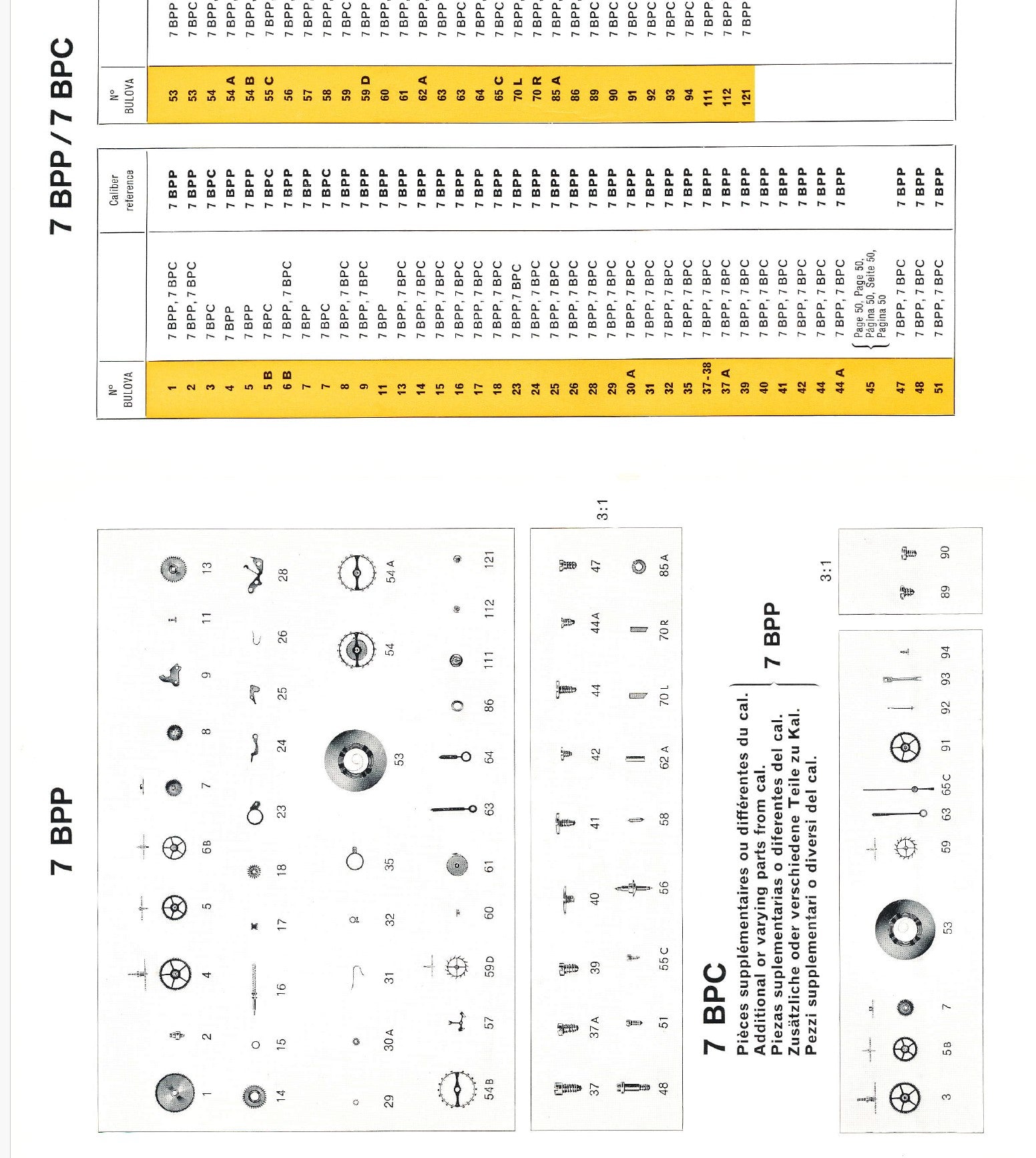 Bulova Vintage Watch Movement PART SHEETS Repairs Data PDF Files Accutron