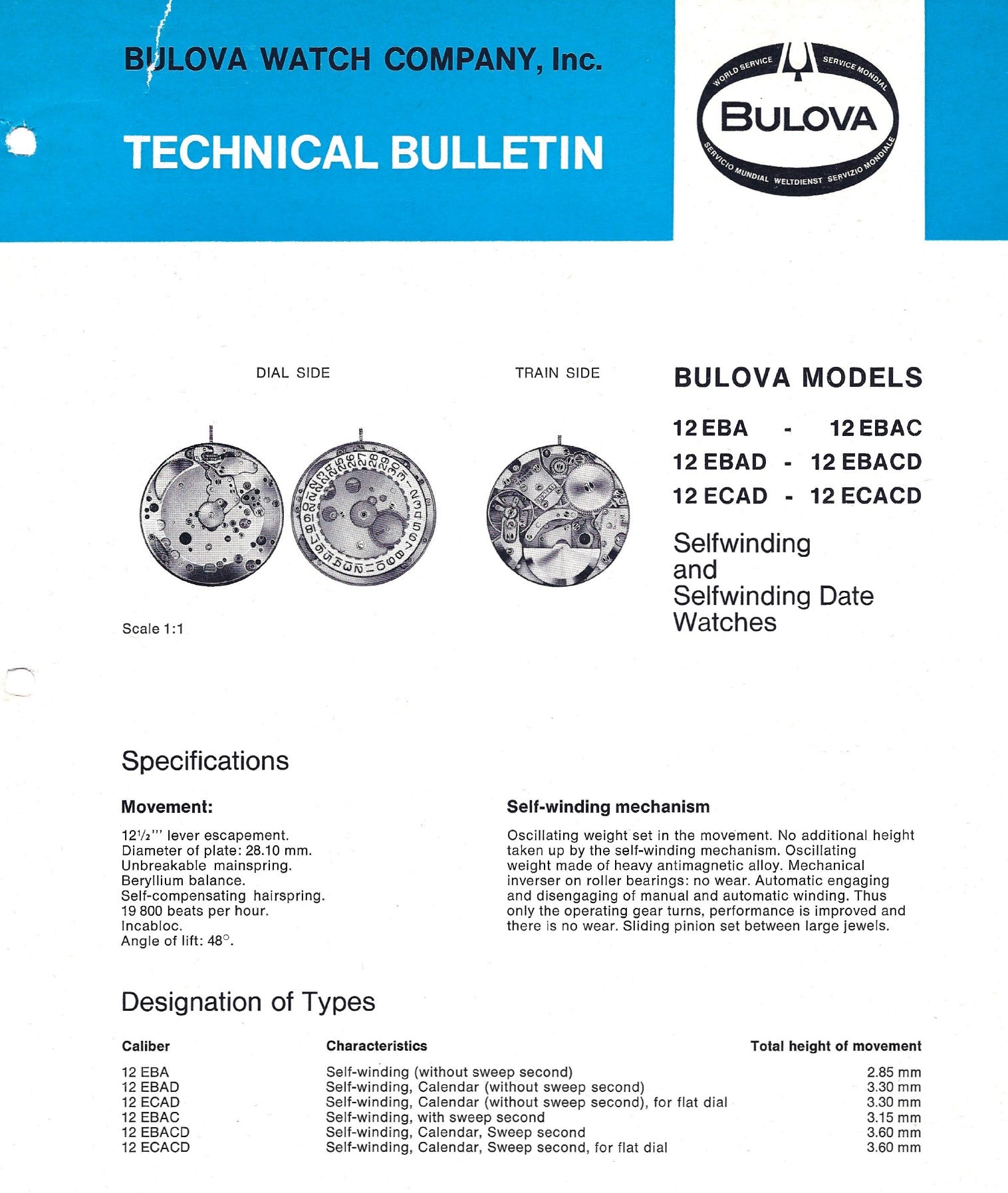 Bulova Vintage Watch Movement PART SHEETS Repairs Data PDF Files Accutron
