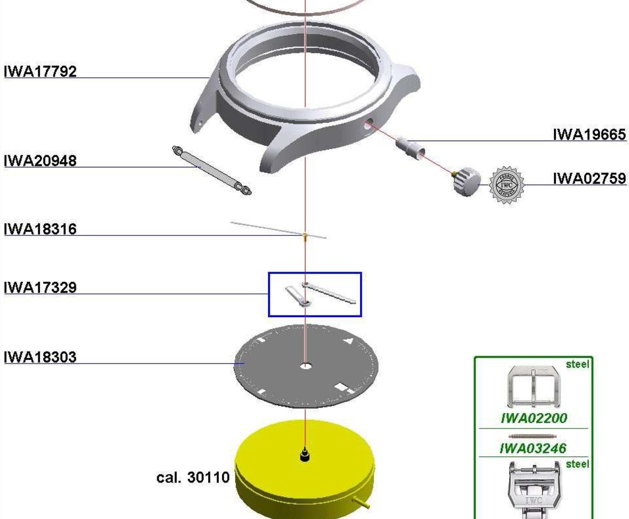 IWC Vintage Watch Movement Technical PART SHEETS Repairs Data PDF Files