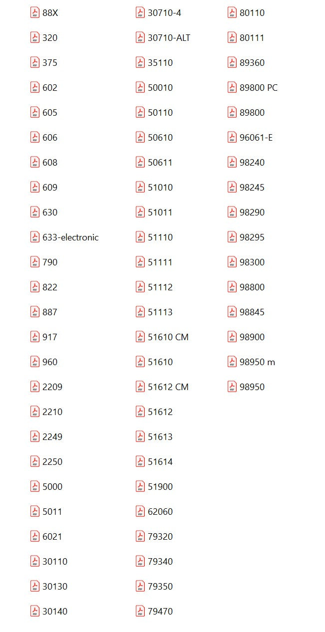 IWC Vintage Watch Movement Technical PART SHEETS Repairs Data PDF Files