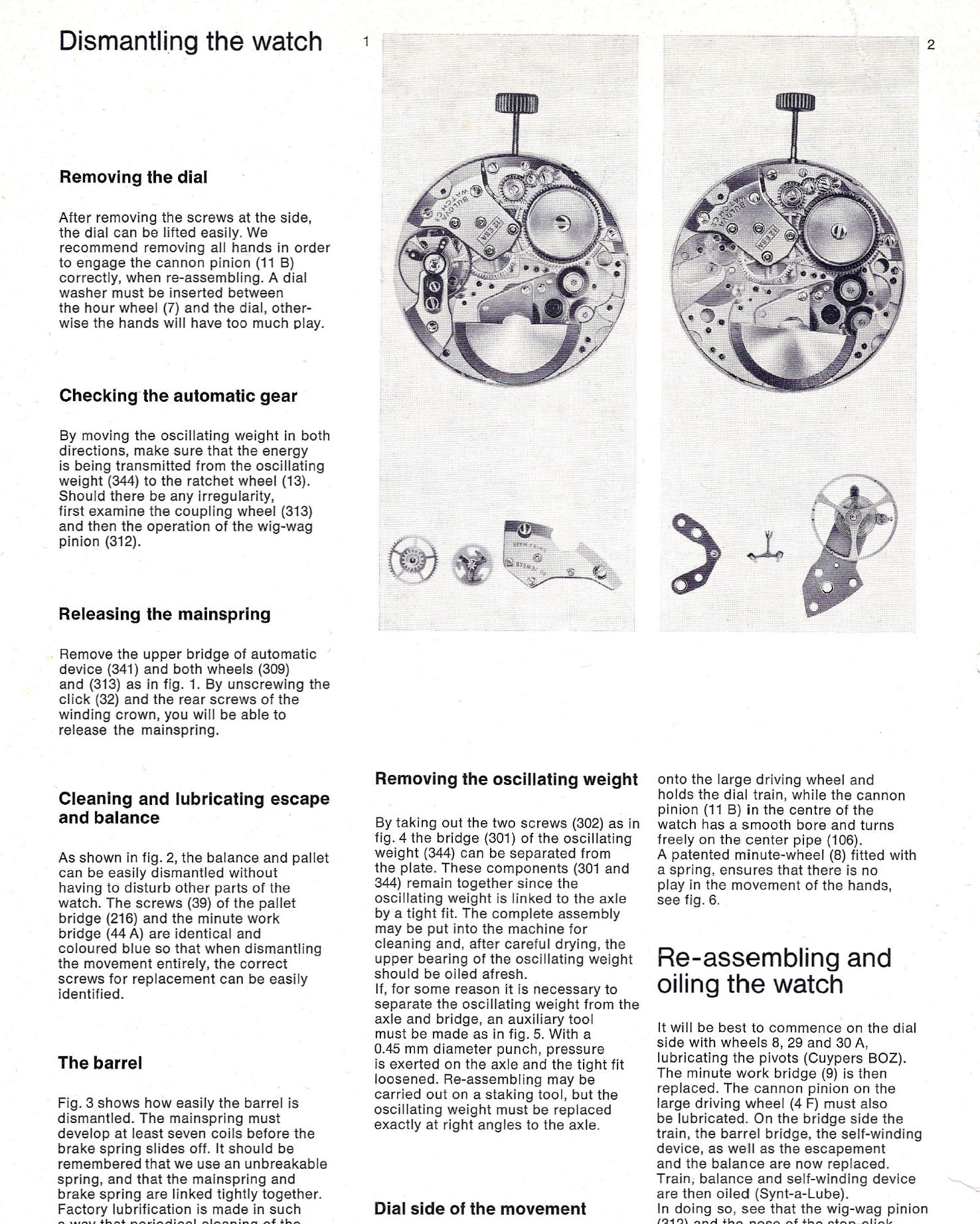 Bulova Vintage Watch Movement PART SHEETS Repairs Data PDF Files Accutron