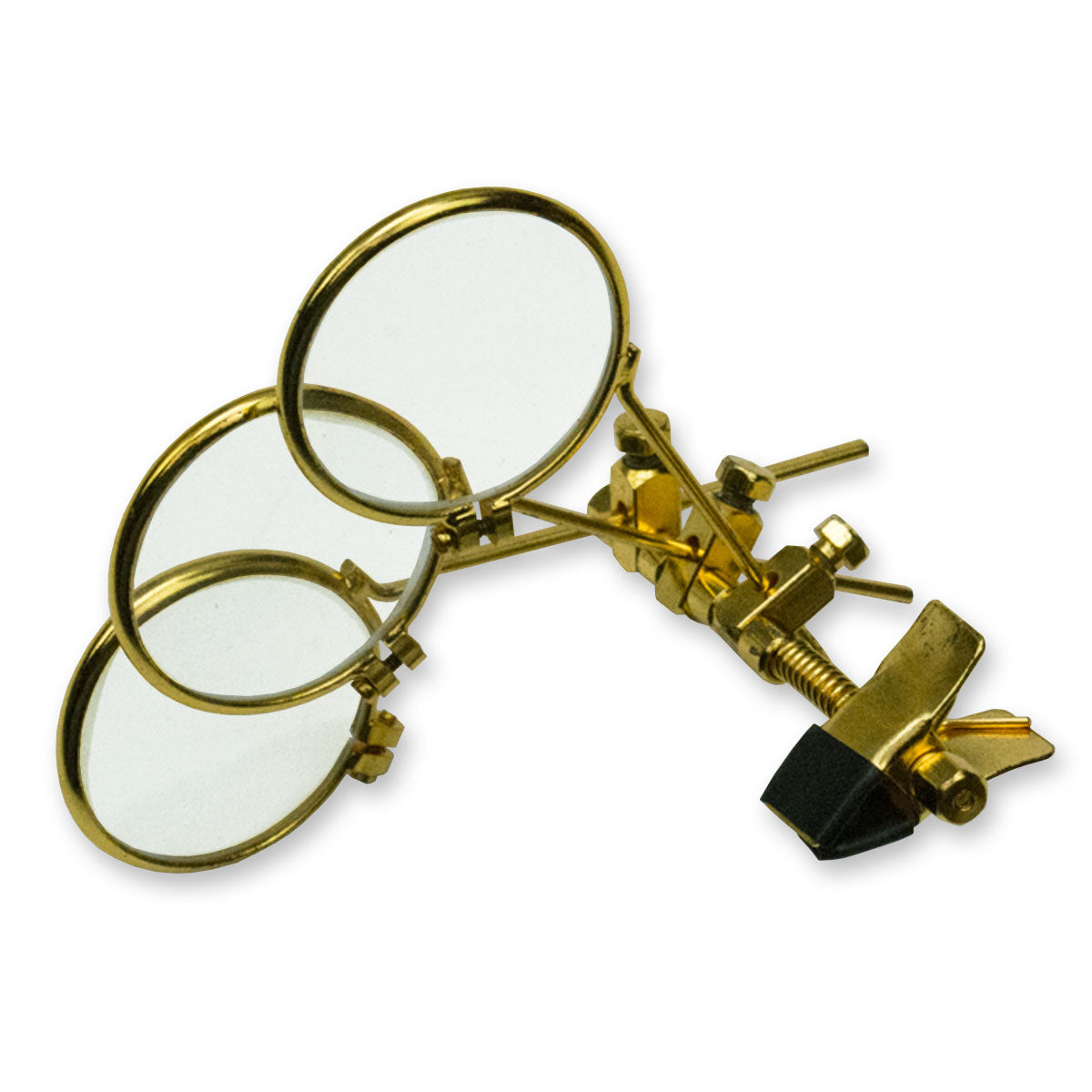 Eye Loupe Spectacles Glasses Clip On Triple Lens 3.3x Magnifier Eyeglass jewelry