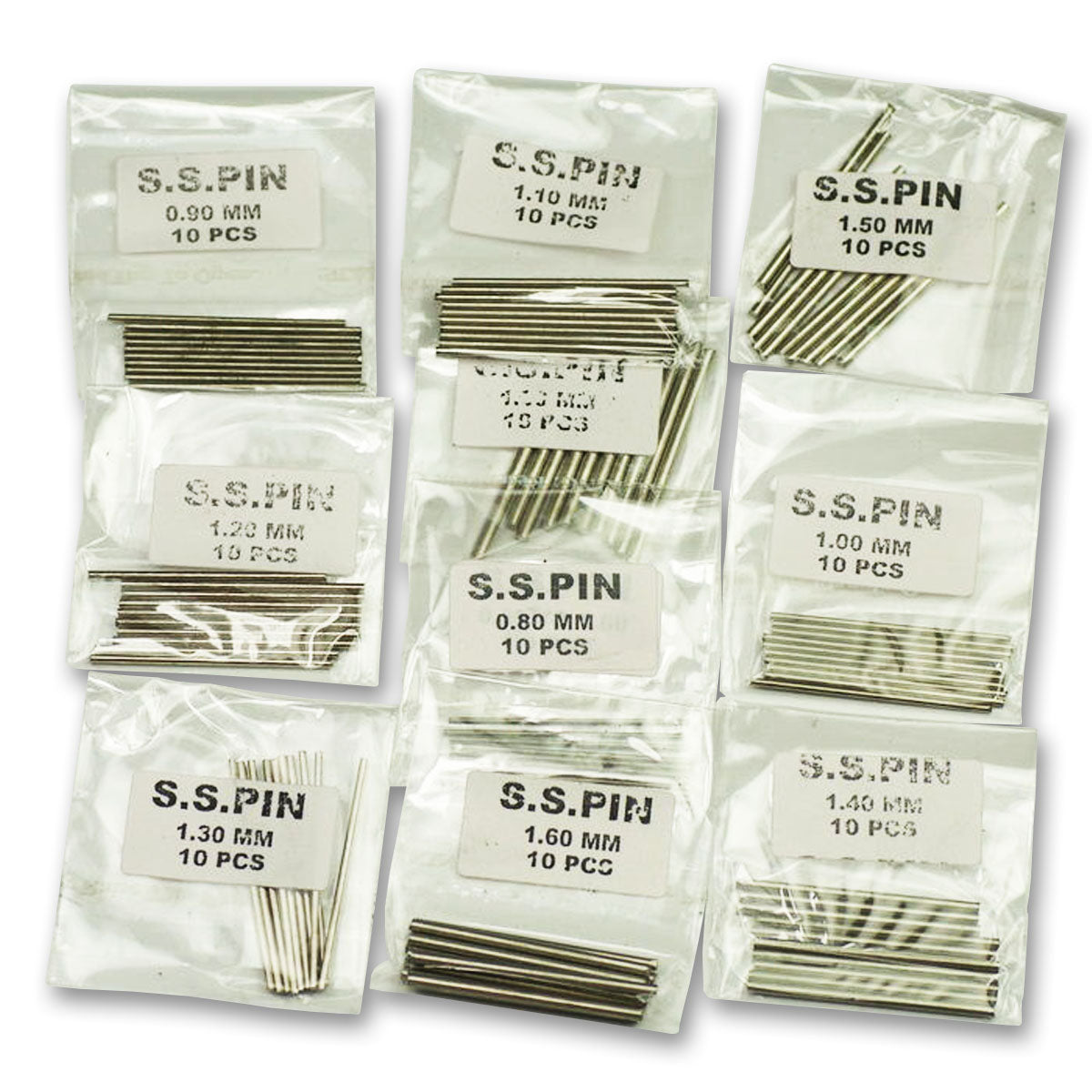 PINS FOR STRAP BRACELET LINKS X100 10 sizes 0.8mm - 1.8mm adding removing links