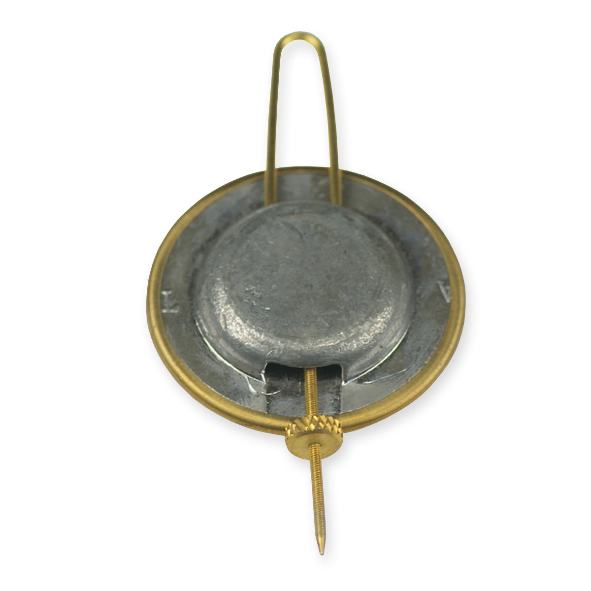 43mm clock Pendulum bob with wire brass ansonia 1 day clockmakers repairs parts