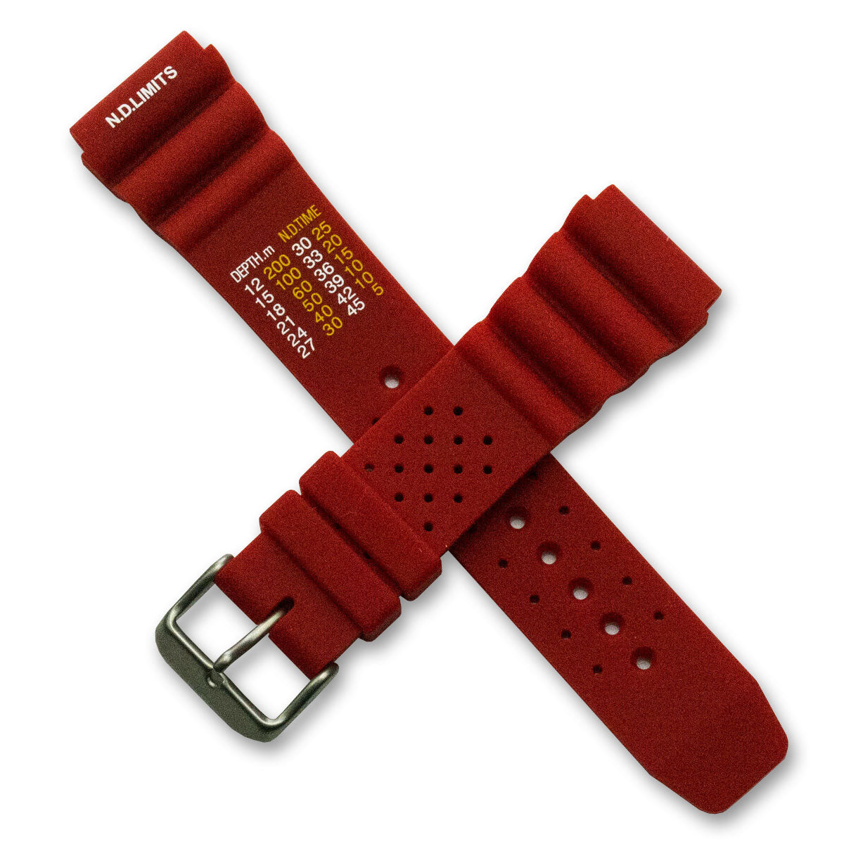 ND limits Divers Scuba Diving Watch Strap Rubber Dive Decompression For Citizen