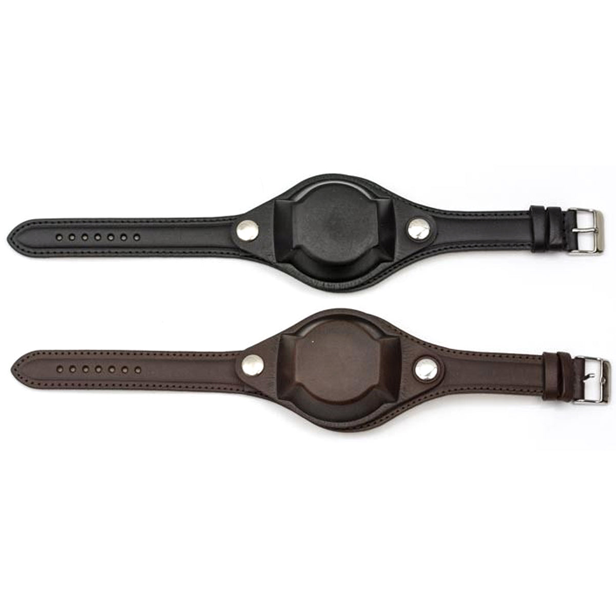 PREMIUM MILITARY LEATHER STRAP & COVER 20mm black brown watch straps cuff army