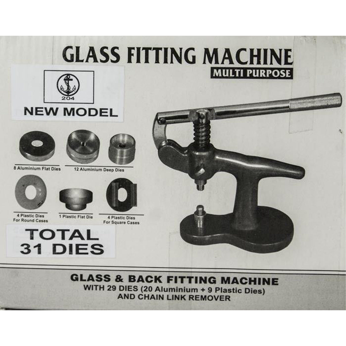 Large Lever Press 31 Dies Crystal Glass & Case Back Fitting Tool Watch Repairs